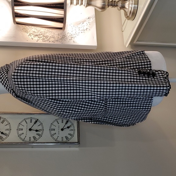 Ann Taylor ❤️NWT❤️ Size 8 Petite Black & White Check Blazer w/ Ruffled Wrists!❤️ - Picture 8 of 17